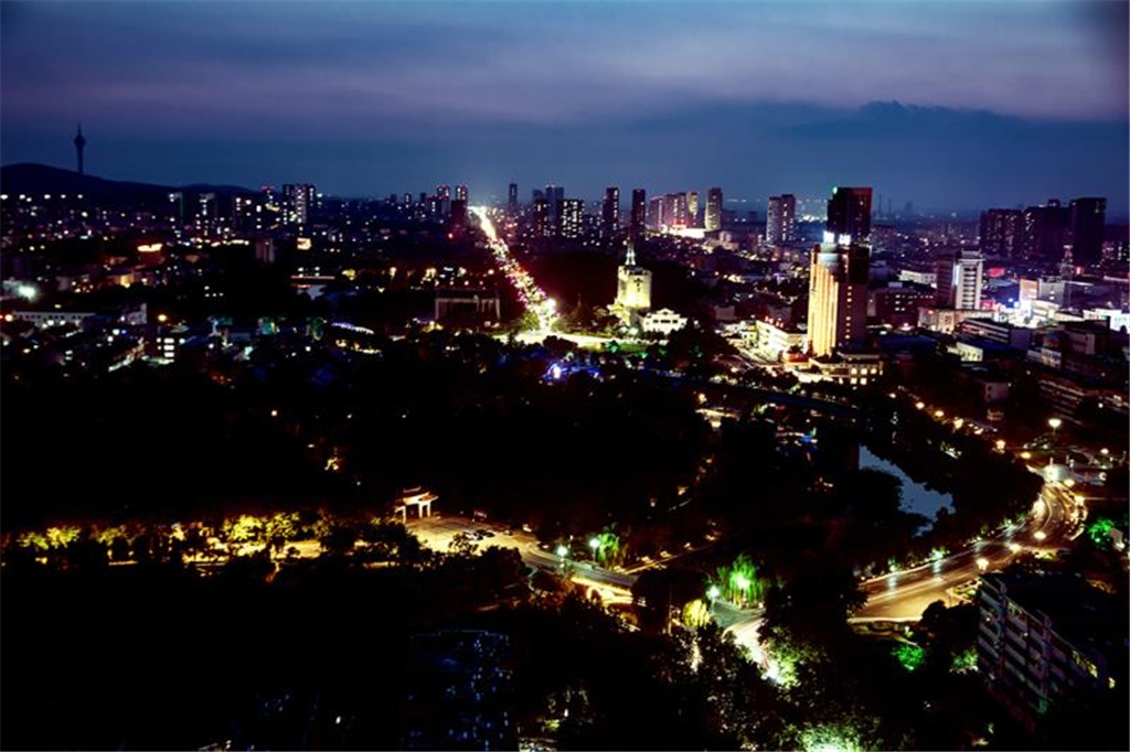 肥城夜景图片图片